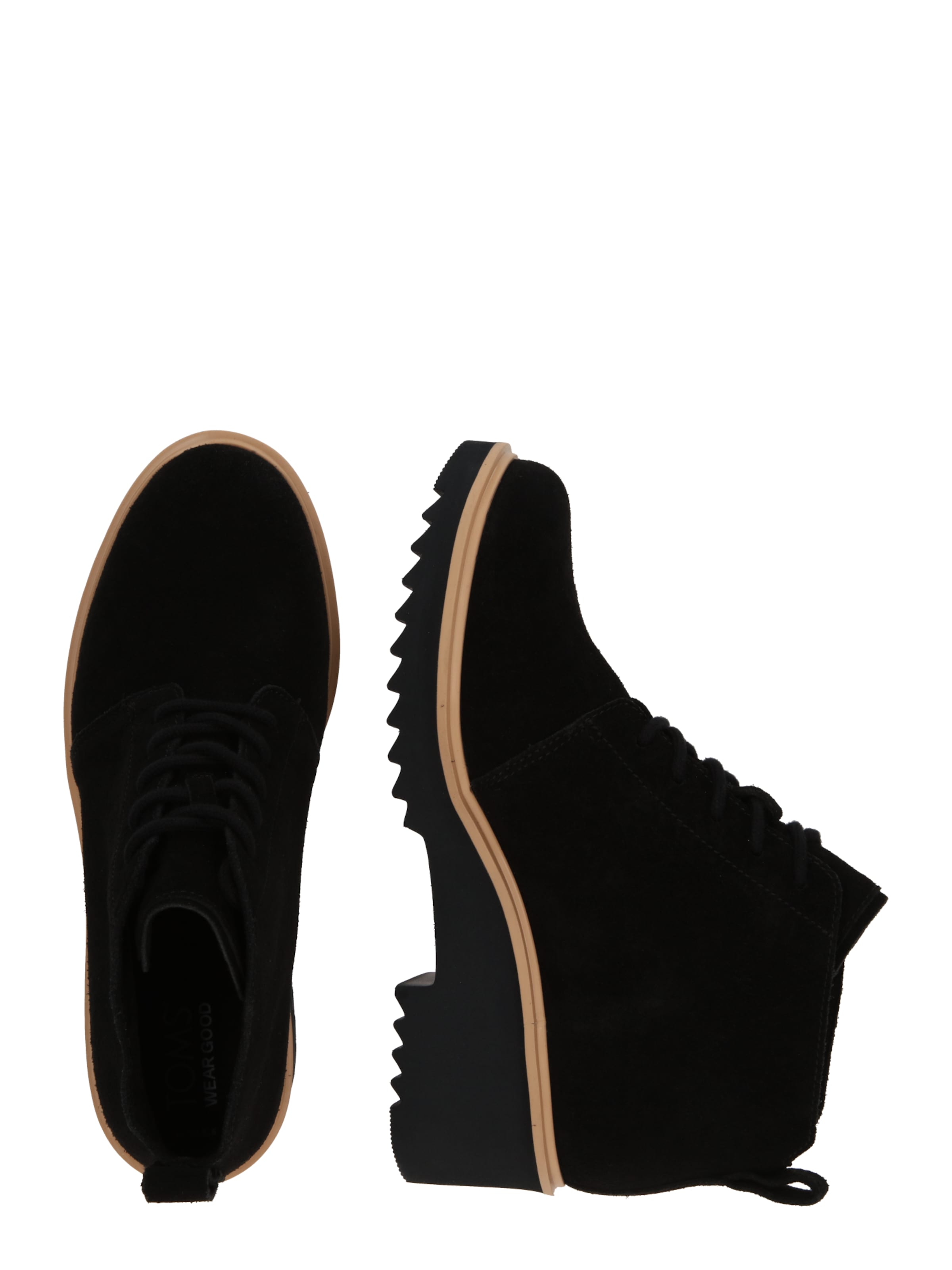 TOMS - Botines con cordones 'MAUDE' en negro