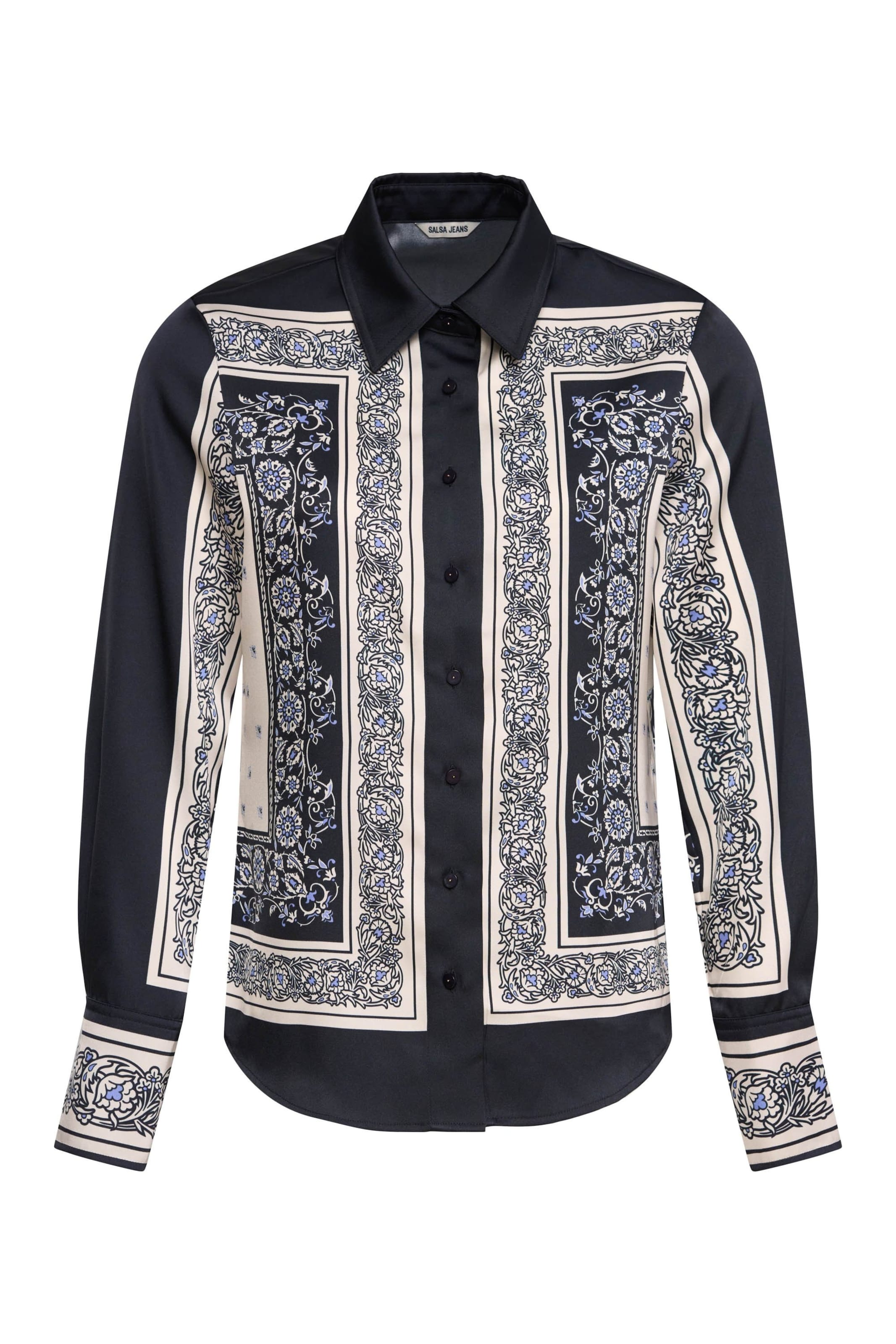 Salsa Jeans Blouse in XL in Blue / Black / White, Item view