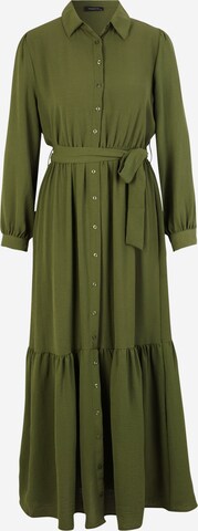 Trendyol Košilové šaty – zelená: přední strana