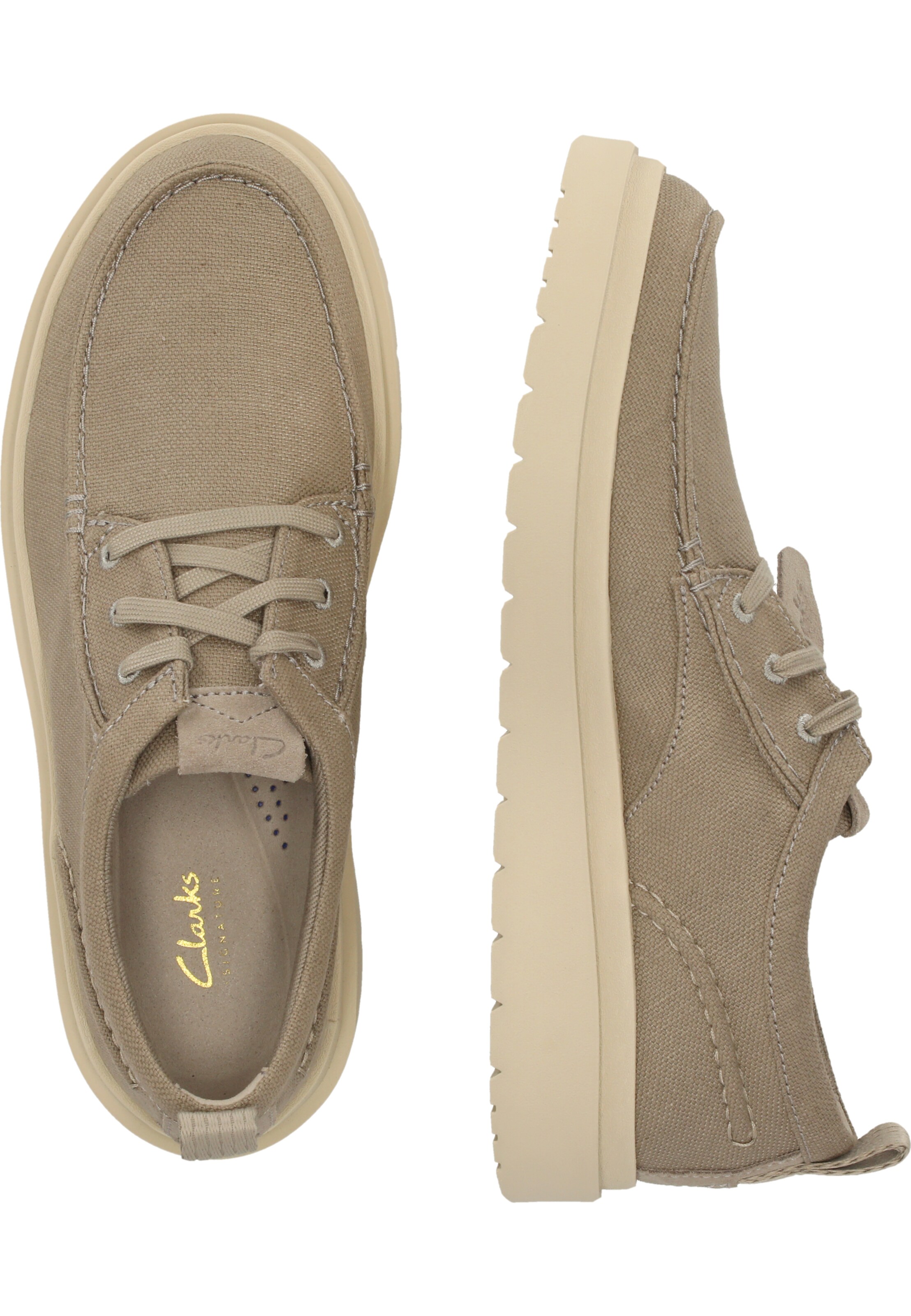 CLARKS Athletic lace-up shoe 'Polden Moc' in Grey