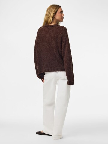 PIECES Sweater 'PCDORTHEA' in Brown