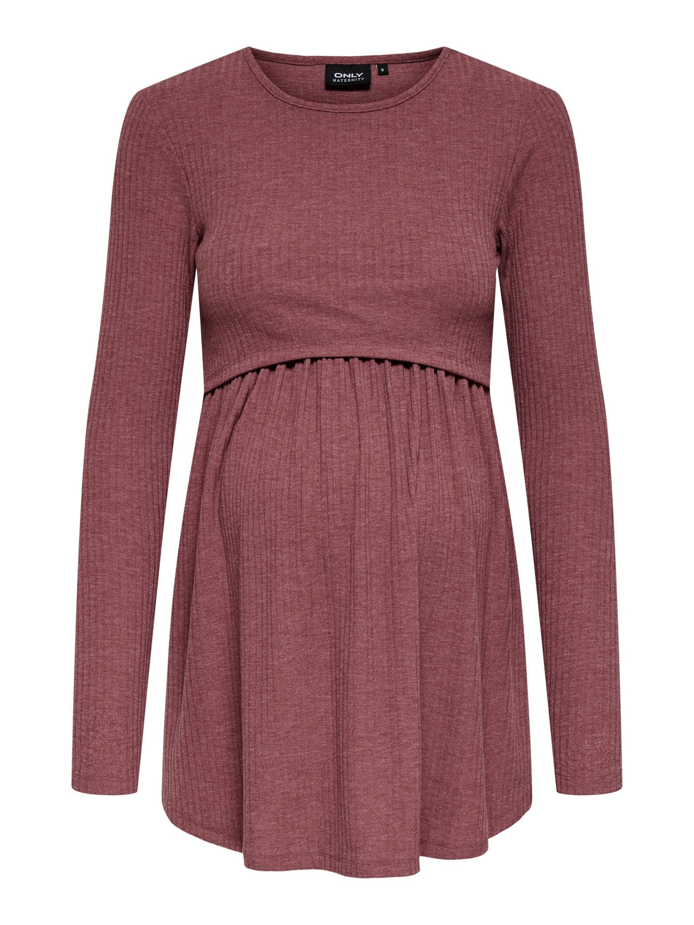 Only Maternity Bluse 'OLMMALAYA' i brun: forside