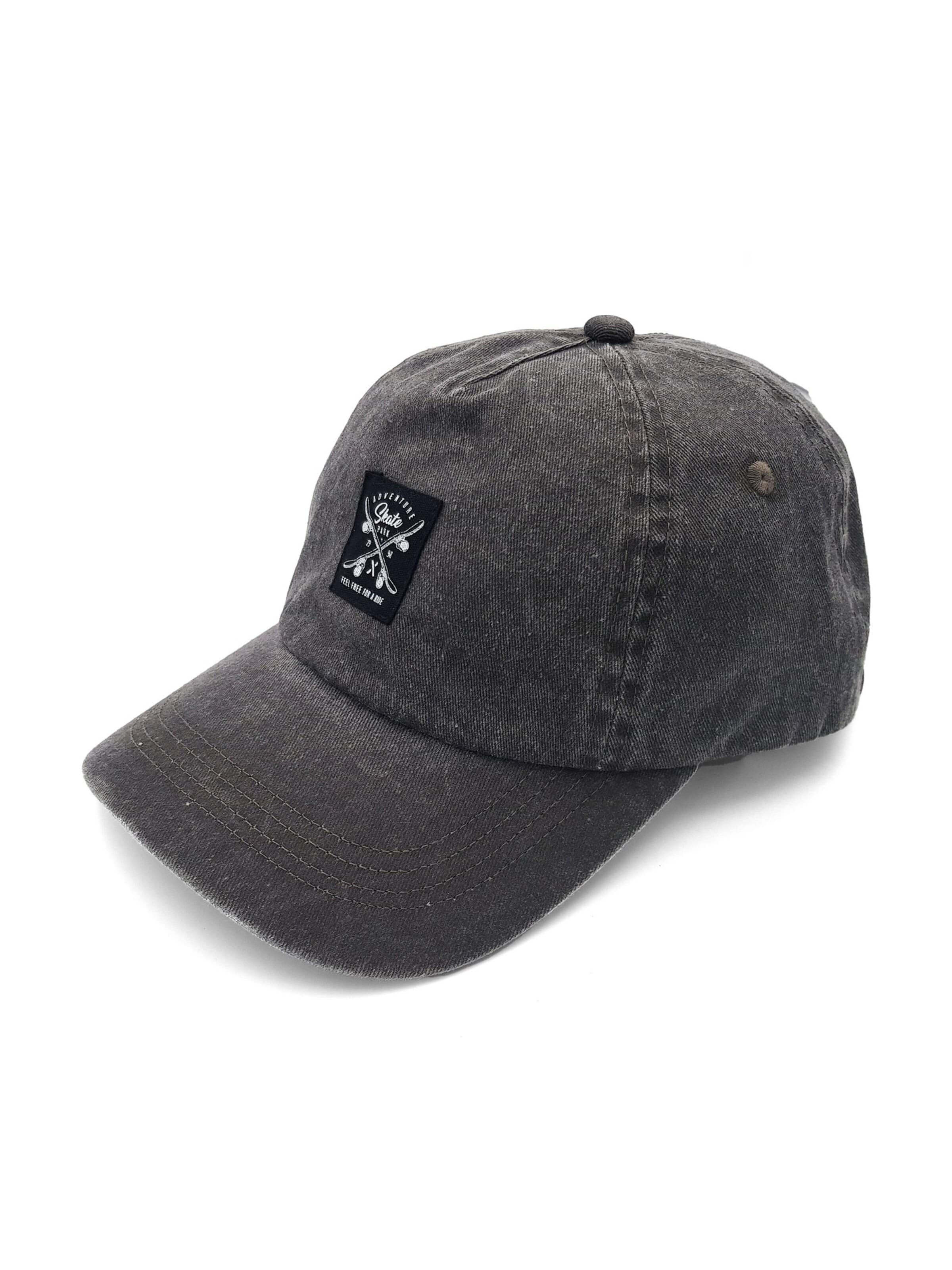 MAXIMO Hat 'KIDS BOY-Cap Skate Waschoptik, Klettverschluß' in Grey: front