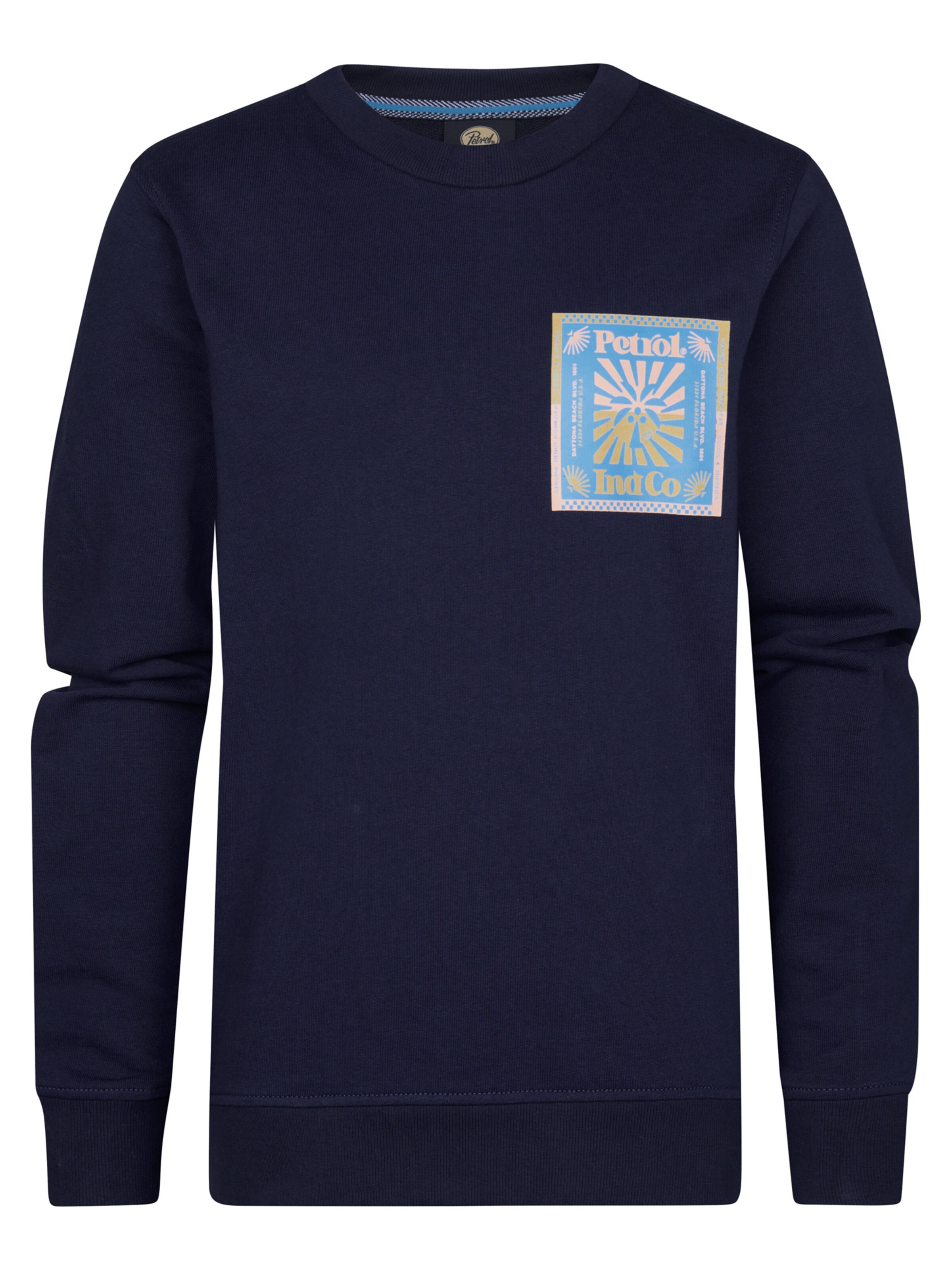 Petrol Industries Sweatshirt in Blauw: voorkant