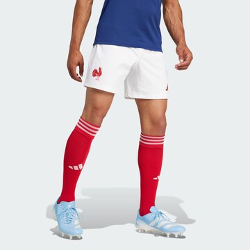 ADIDAS PERFORMANCE Regular Sports trousers 'France' in White: front
