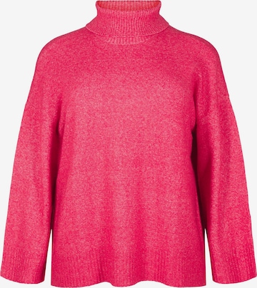 Zizzi Sweater 'Cavista' in Pink: front