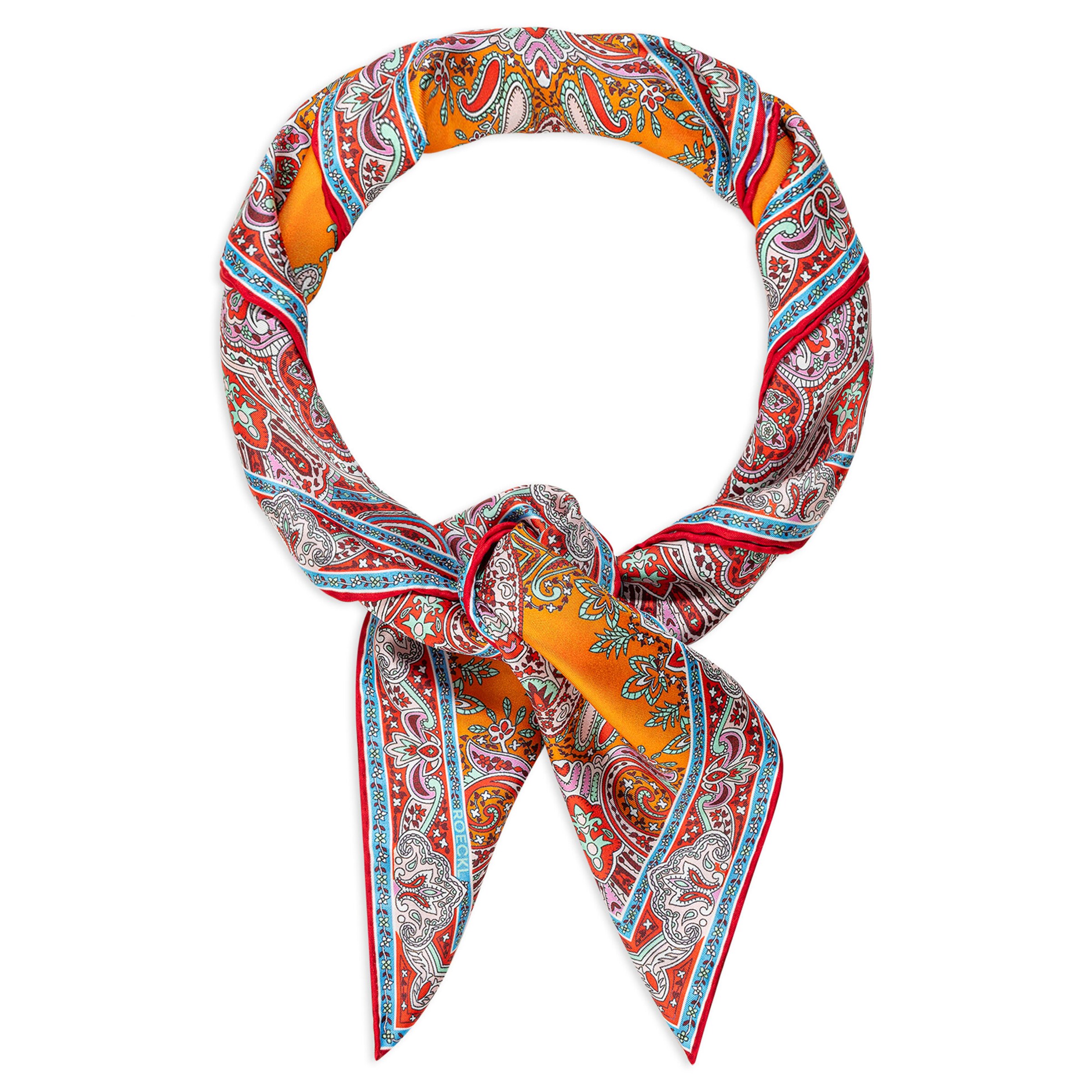 Roeckl Wrap 'MIRROR PAISLEY' in Orange