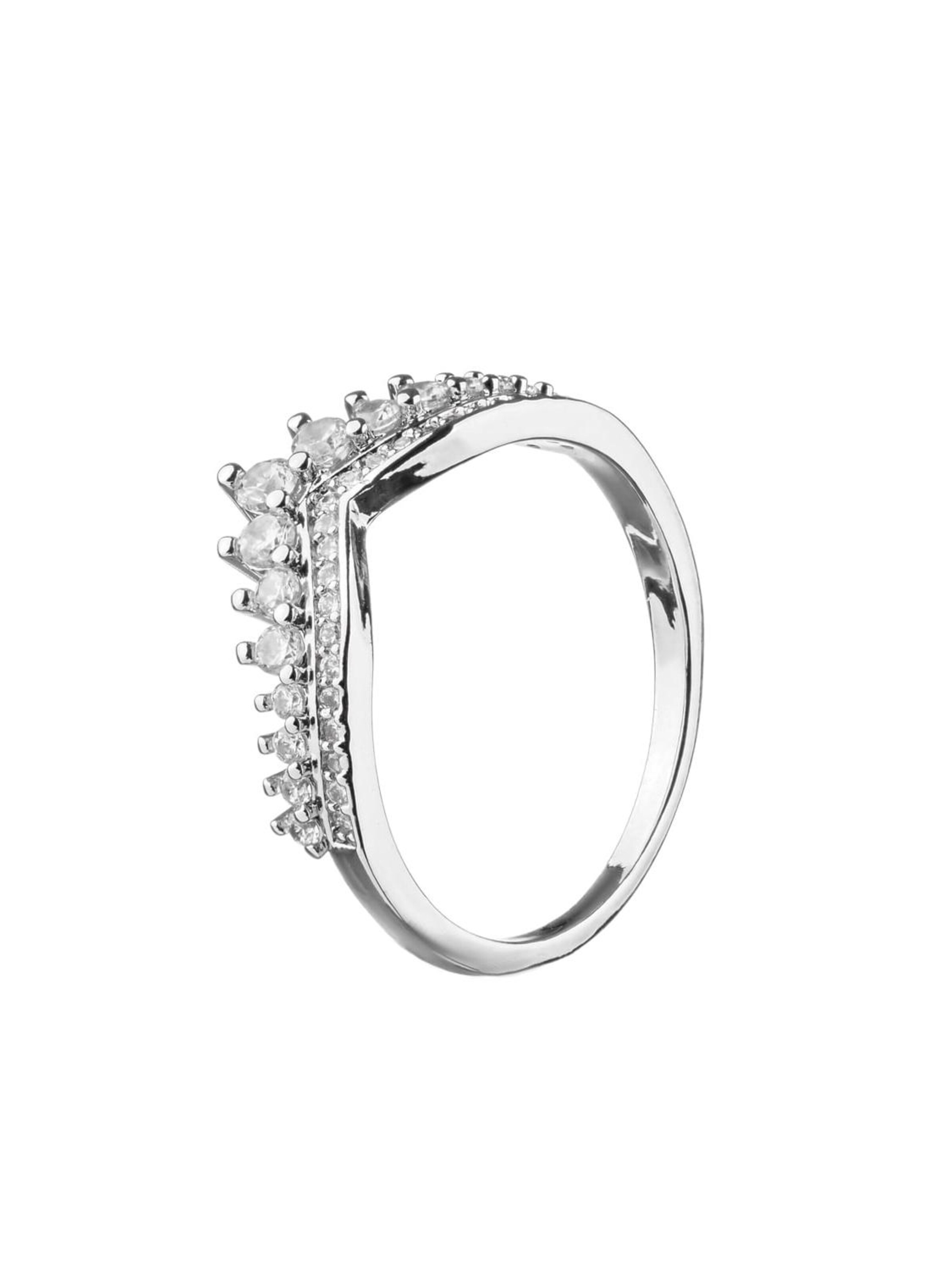 THE GEM STORIES JEWELRY - Anillo 'V Crown Rigns Set' en plata