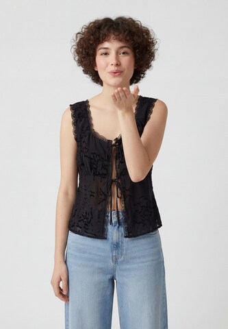 MYMO Top in Schwarz: Vorderseite