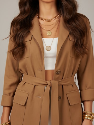 WEARABLE STORIES Between-season jacket 'Luna' in Beige: front