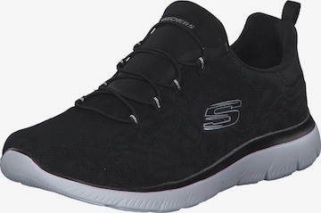 SKECHERS - Zapatillas sin cordones en negro: frente