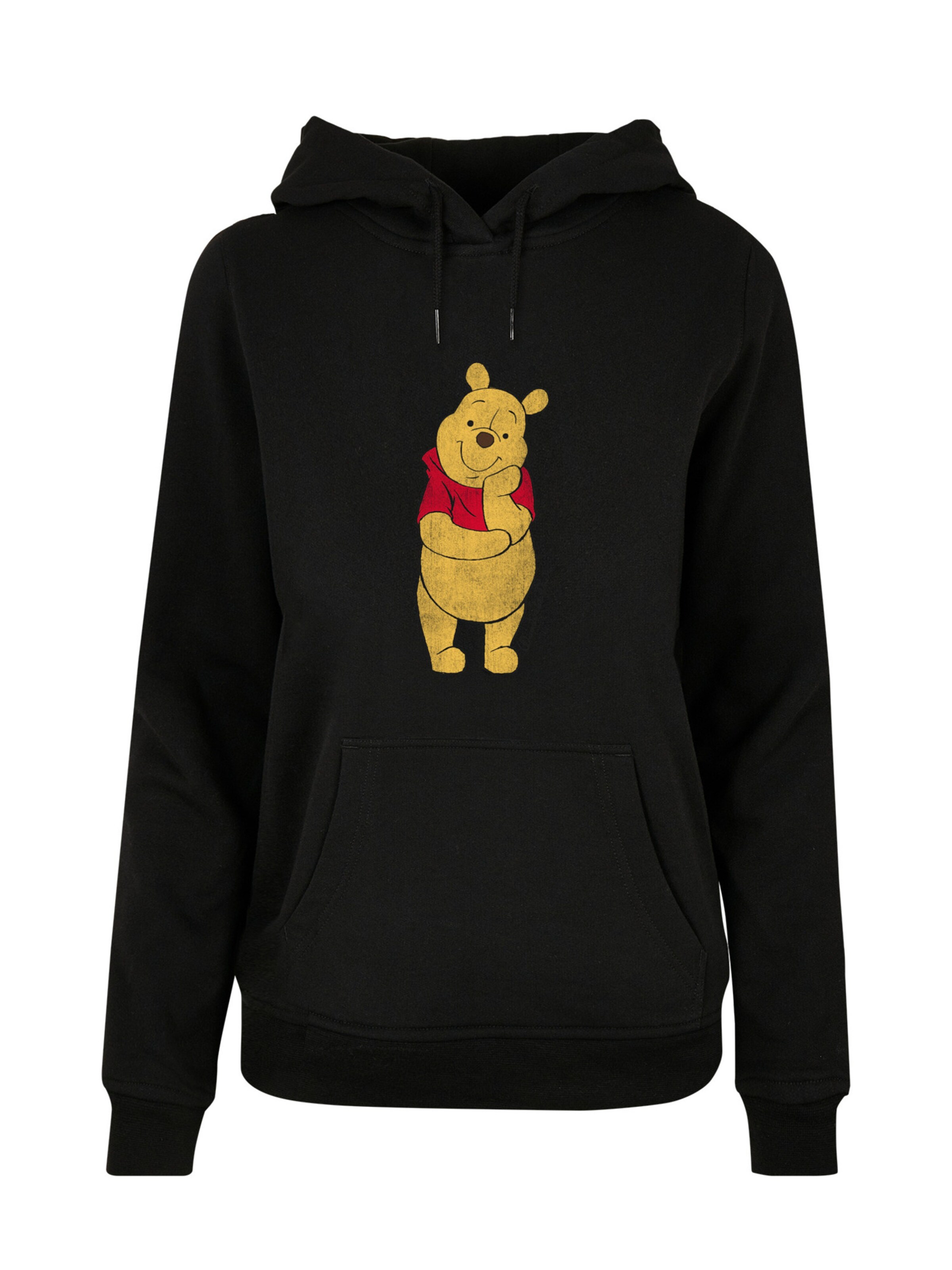 Felpa 'Disney Winnie Puuh Der Bär' di F4NT4STIC in nero: frontale