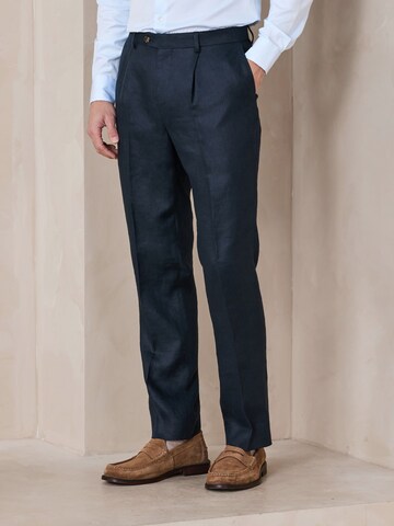 Next Regular Pleated Pants in Blue: front