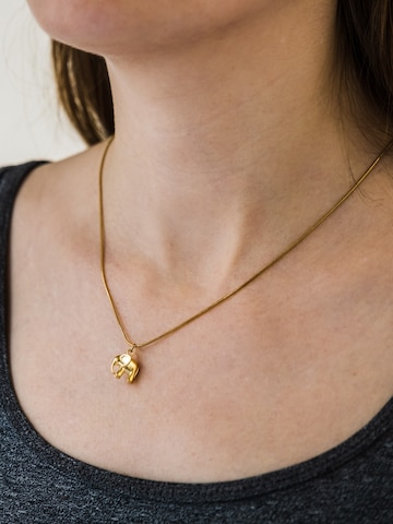 Fräulein Wunder Necklace 'Elefant' in Gold: front