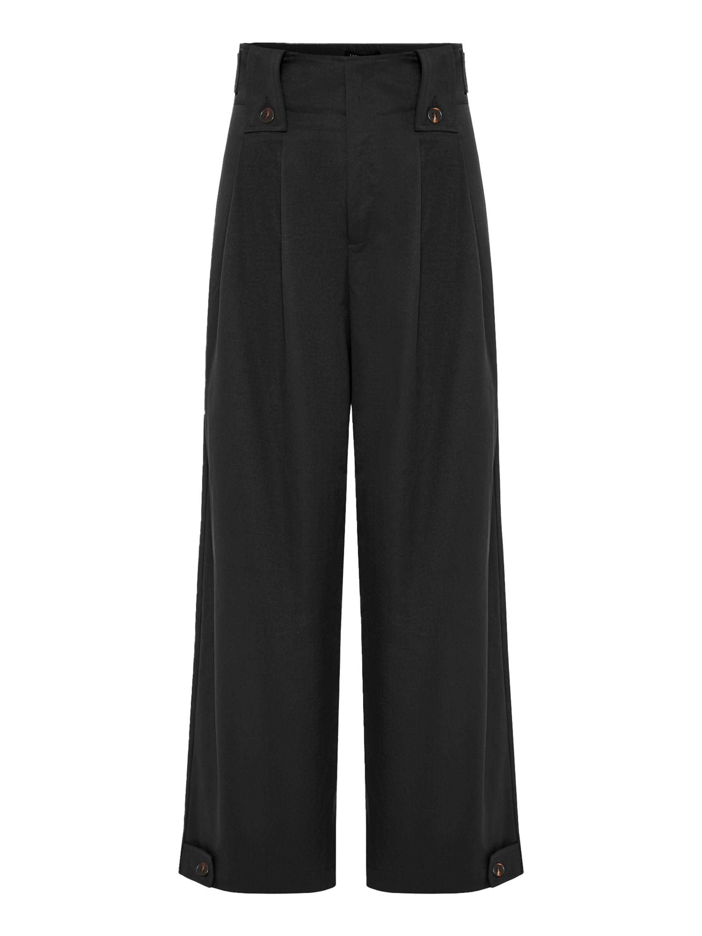 Loosefit Pantaloni con pieghe di Funky Buddha in nero: frontale