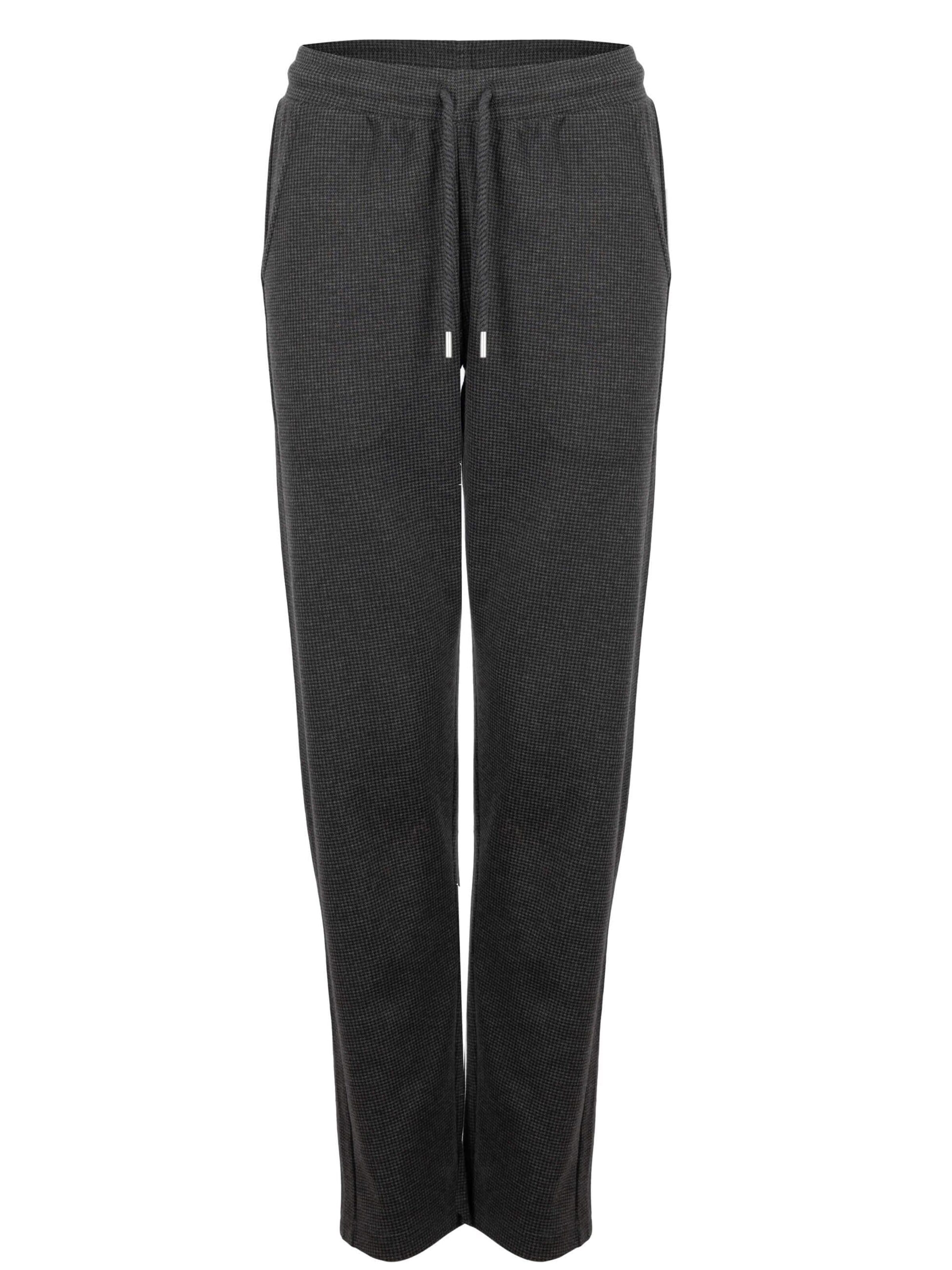 ROADSIGN australia Regular Hose 'Hose Comfy Jogginghose mit Jacquard Muster'‌‌‌‌‌ in Grau: Vorderseite