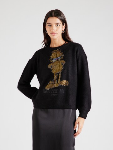 Pull-over 'Garfield' Frogbox en noir : devant