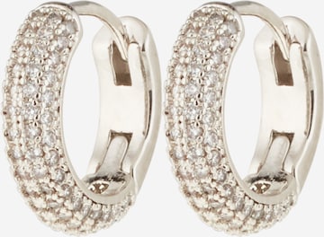 Boucles d'oreilles 'Pave Mini Huggies' Kate Spade en argent : devant