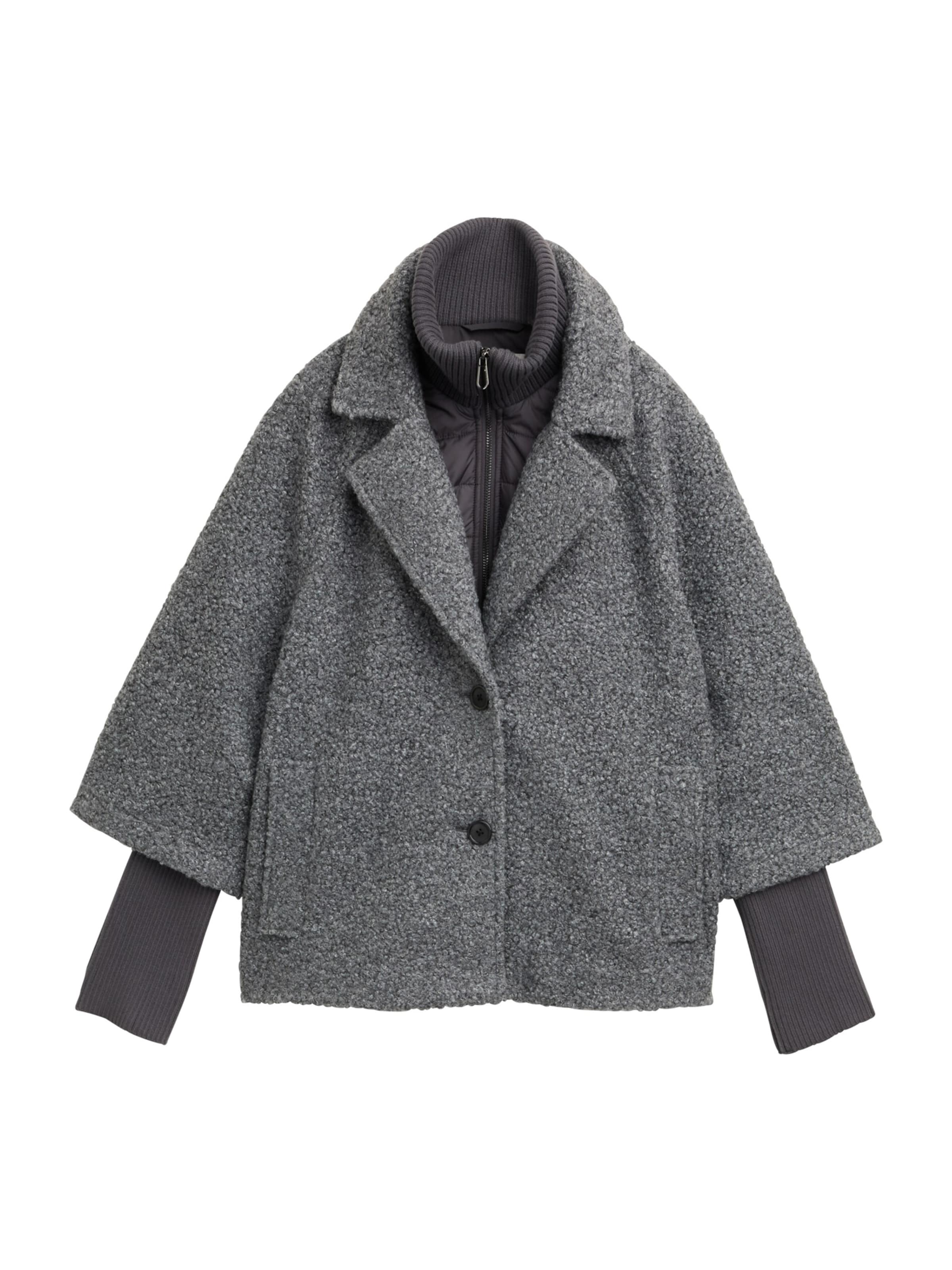 TOM TAILOR Преходно яке в сиво: отпред