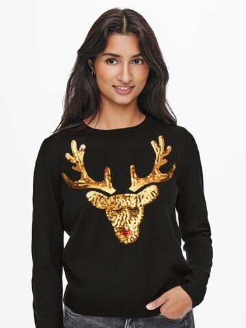 Pullover 'XMAS' di ONLY in nero