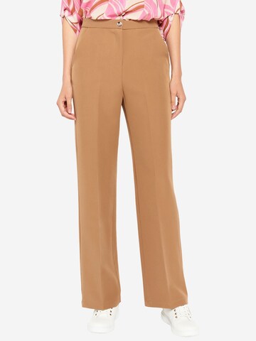 Regular Pantalon à plis LolaLiza en beige : devant