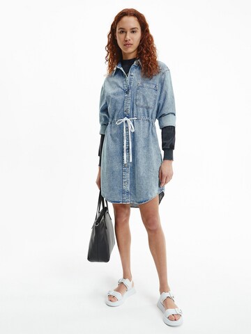 Calvin Klein Jeans Shirt Dress in Blue