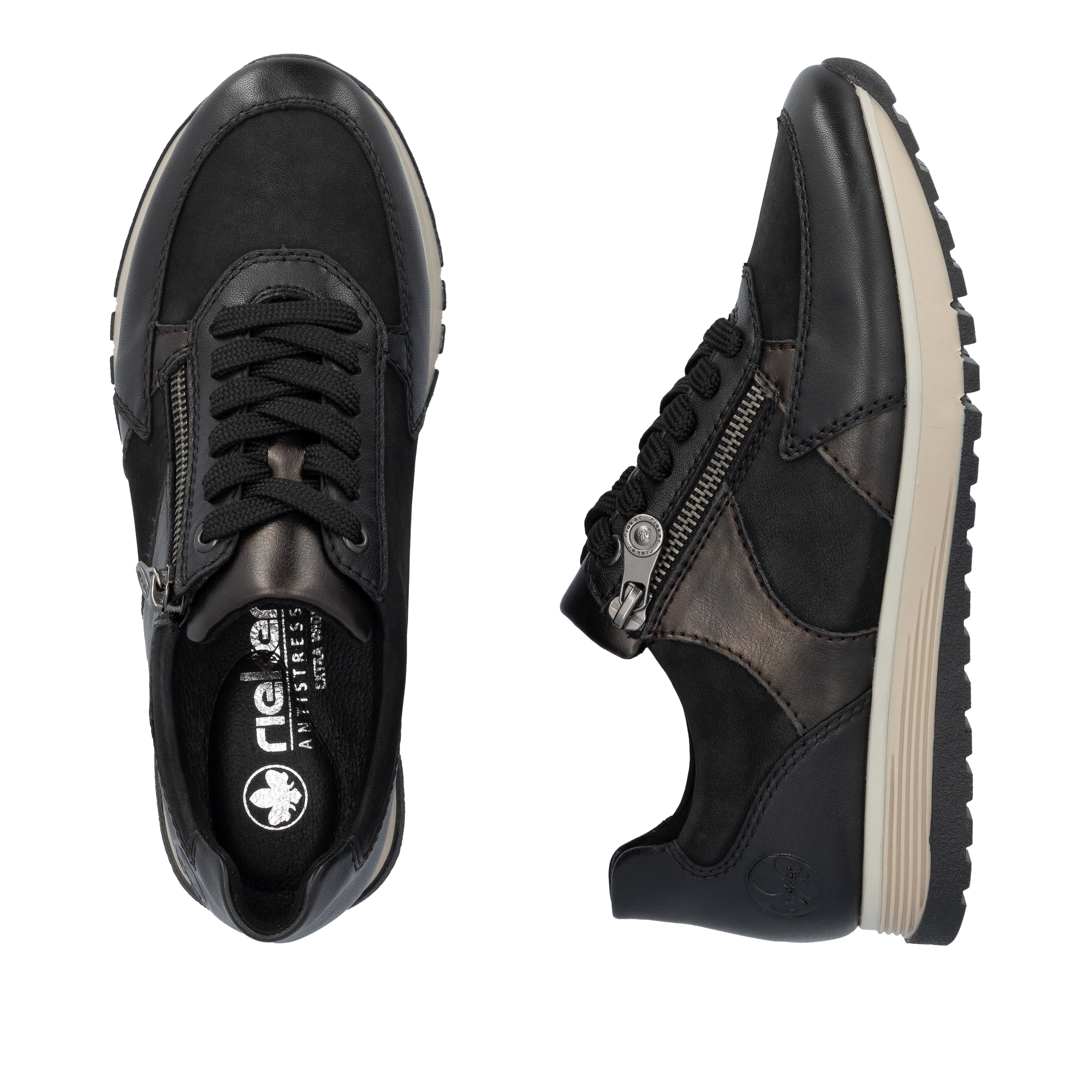 Baskets basses Rieker en noir