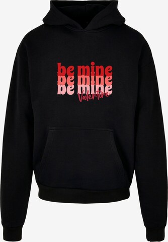 Merchcode Sweatshirt 'Valentines Day - Be Mine' in Black: front