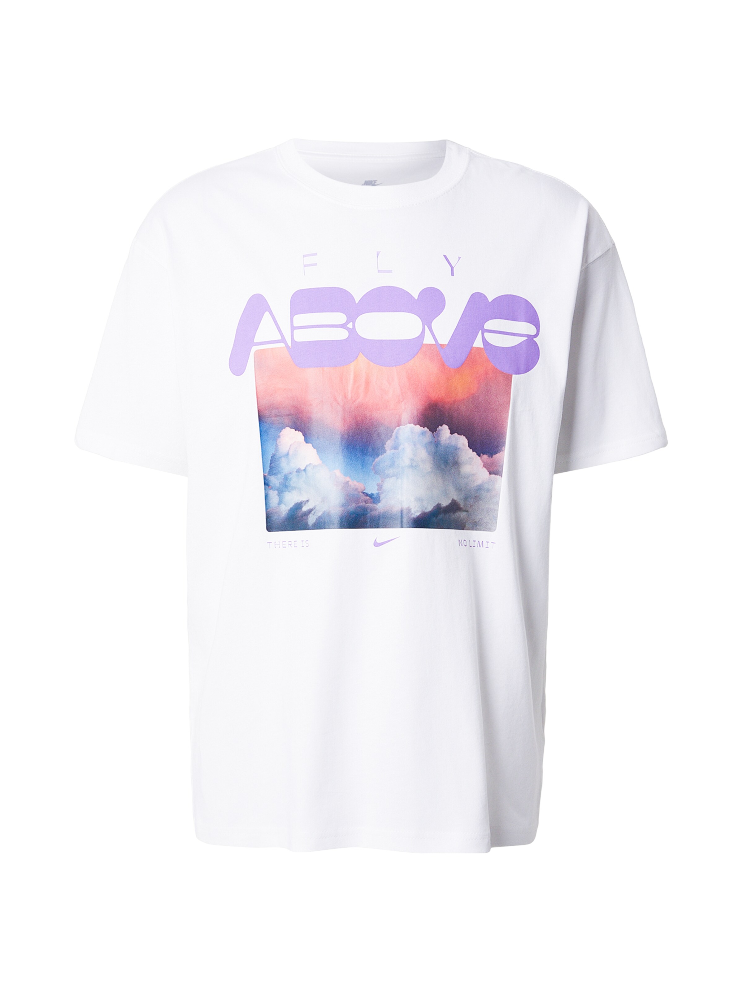 Nike Sportswear T-Shirt 'ABOVE' in lila / weiß, Produktansicht