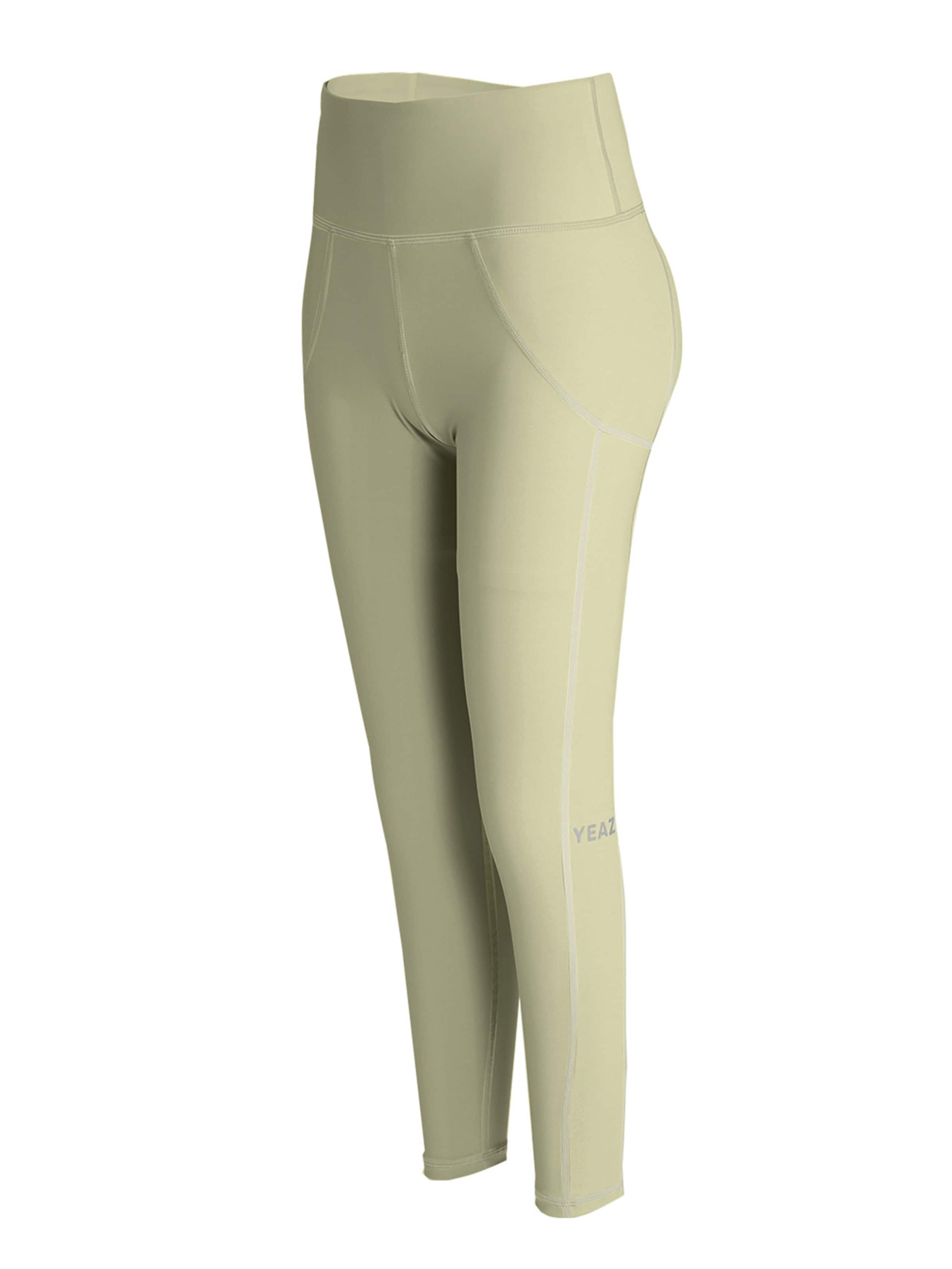 Slimfit Leggings 'Classy' de la YEAZ pe verde: față