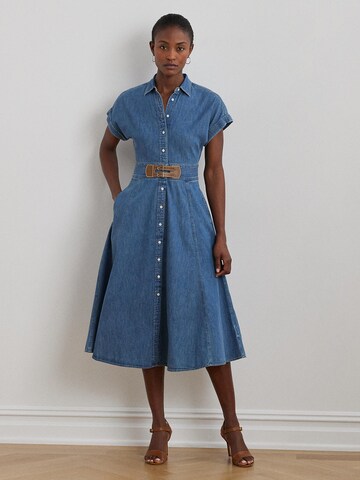 Abito camicia di Lauren Ralph Lauren Petite in blu: frontale