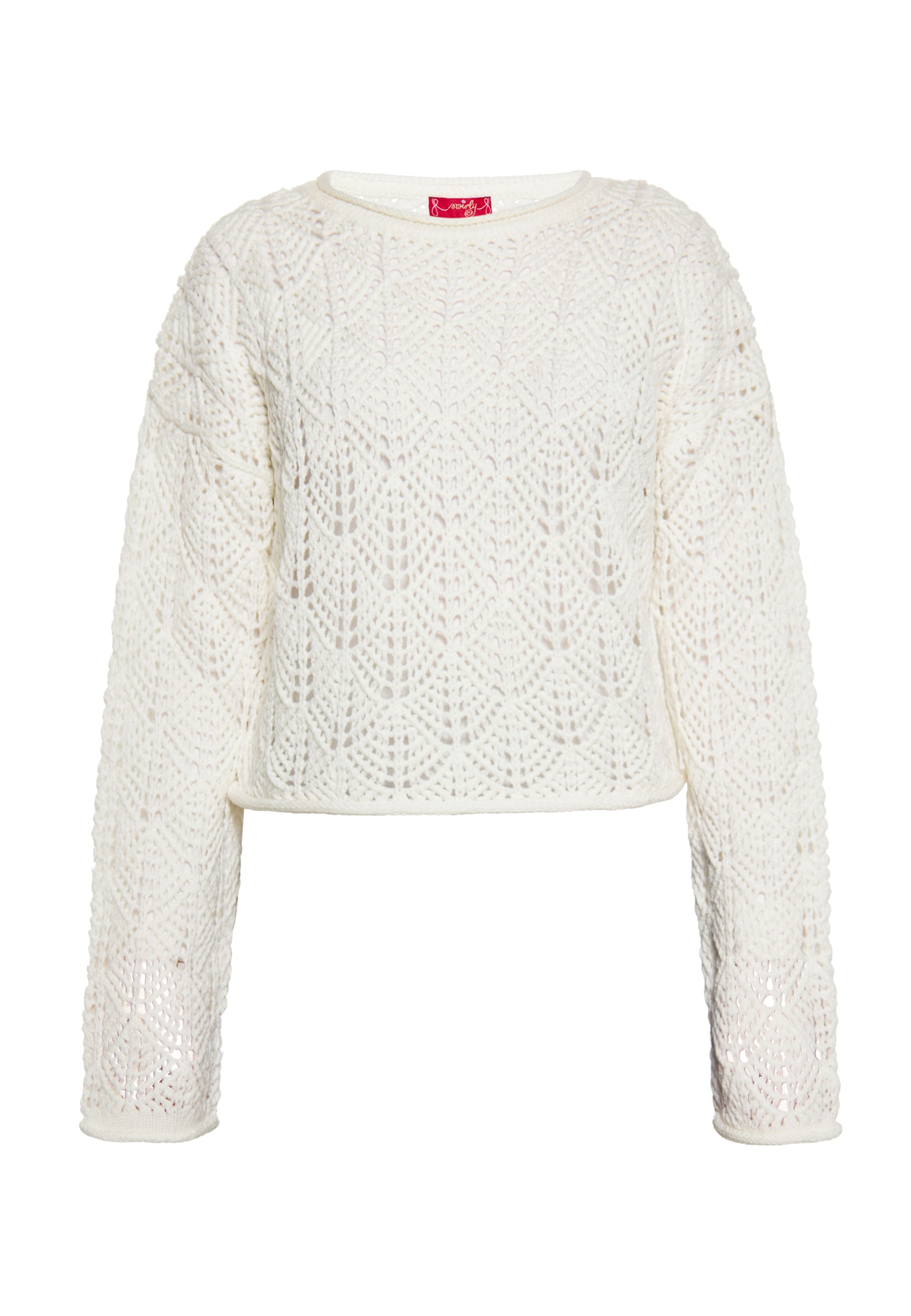 swirly Tröja i vit: framsida