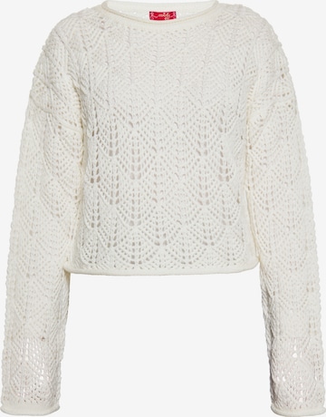 swirly Sweater in White: front