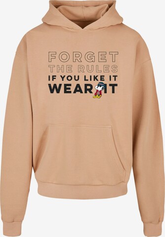 Merchcode Sweatshirt 'Peanuts - If you like it wear it' in Beige: front