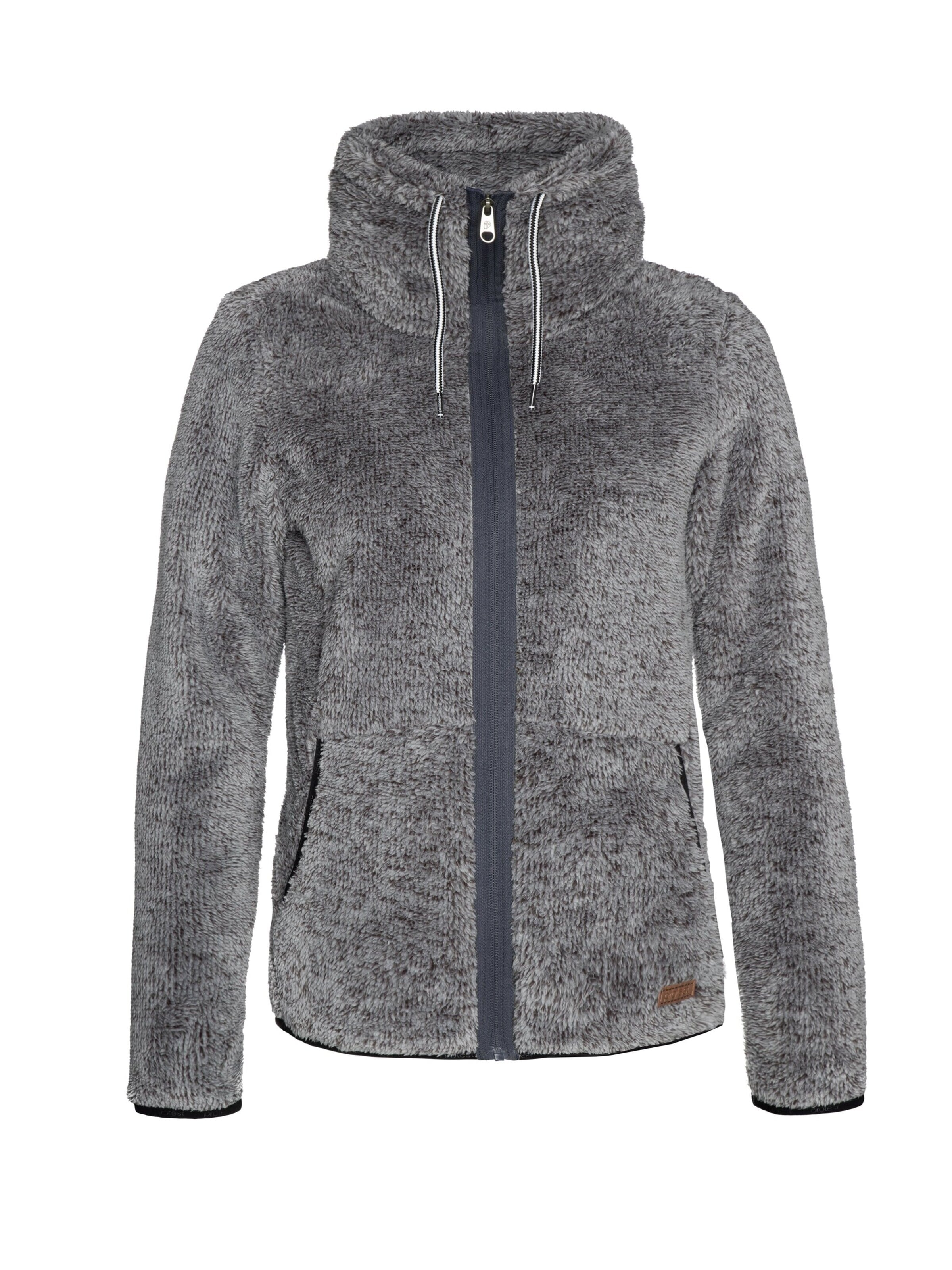 PROTEST Fleecejacke 'RIRI'‌‌‌‌‌‌ in Grau: Vorderseite