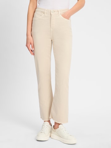 OPUS Bootcut Broek 'Eboni' in Beige: voorkant