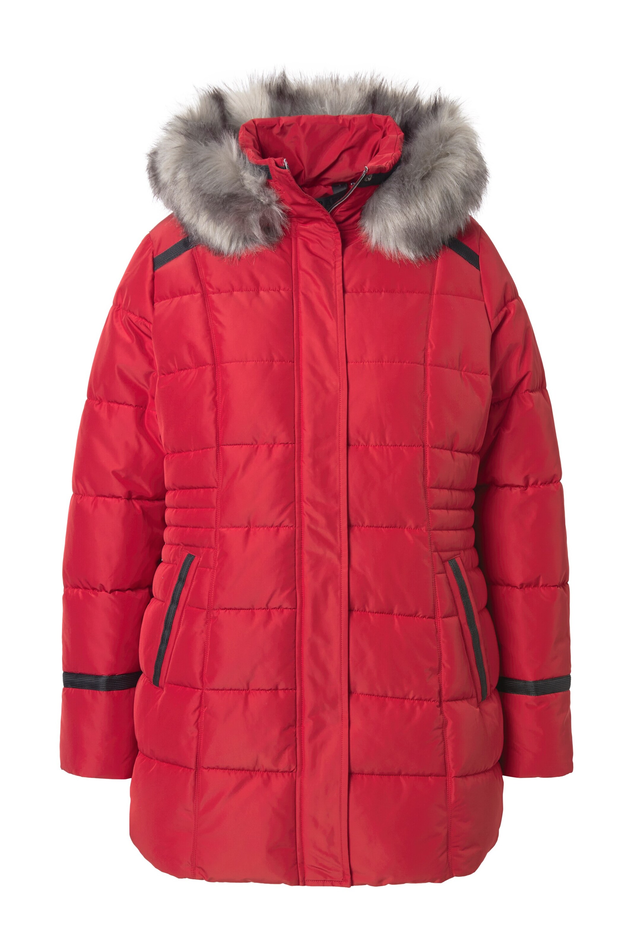Ulla Popken Winterjacke in Rot: Vorderseite