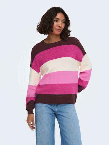 Pull-over 'ONLATIA' ONLY en rouge : devant