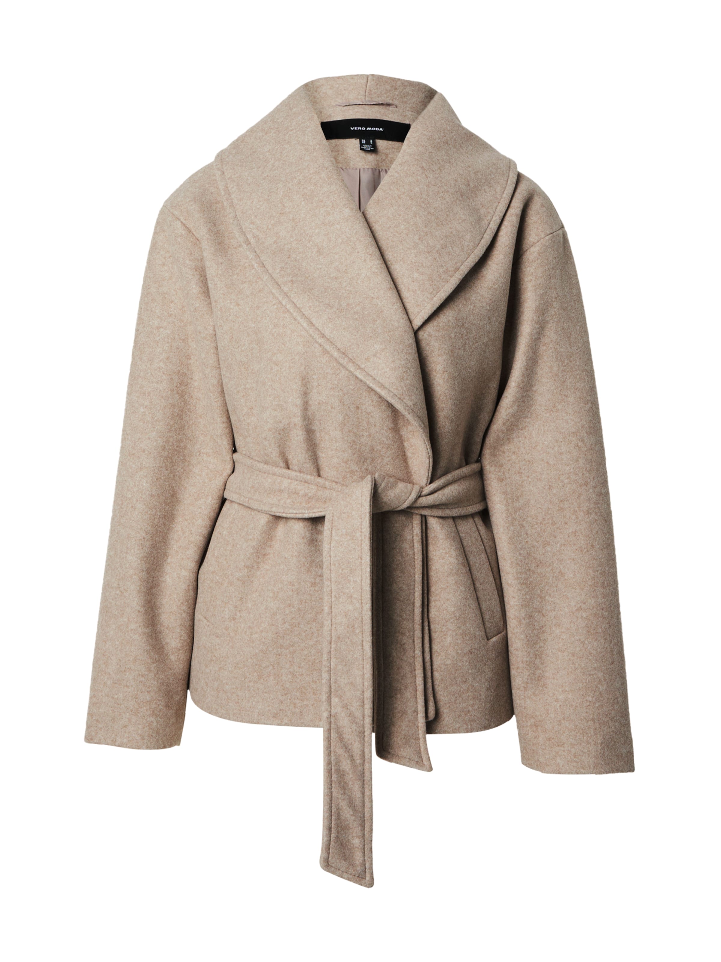 VERO MODA Kevad-sügismantel, värv beež: eest vaates