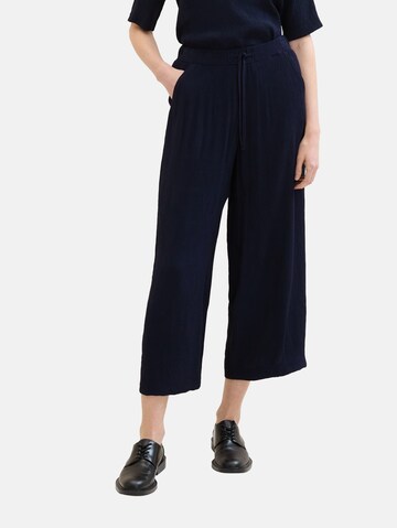 Loosefit Pantalon TOM TAILOR en bleu : devant