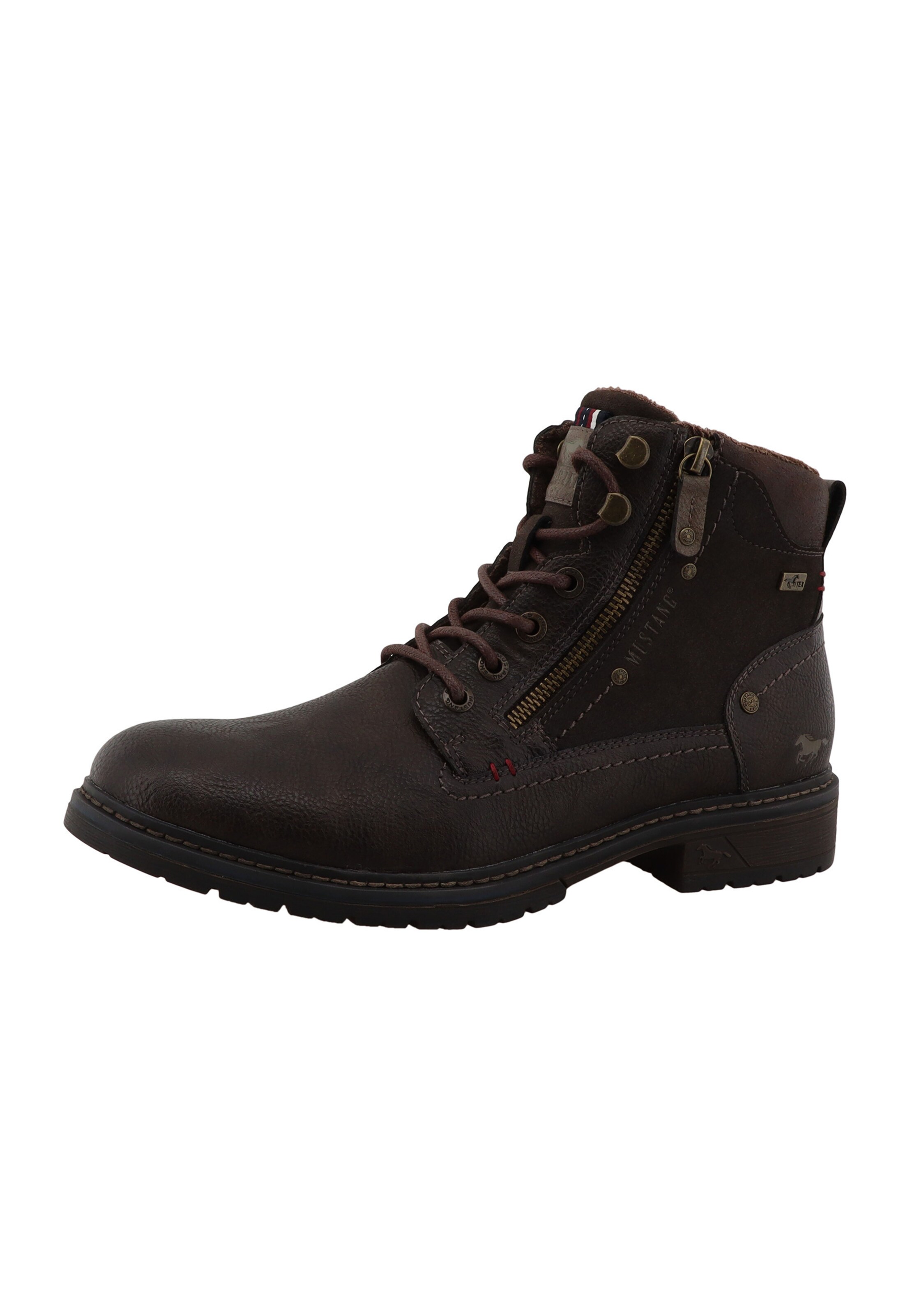 Bottines à lacets MUSTANG en marron : devant