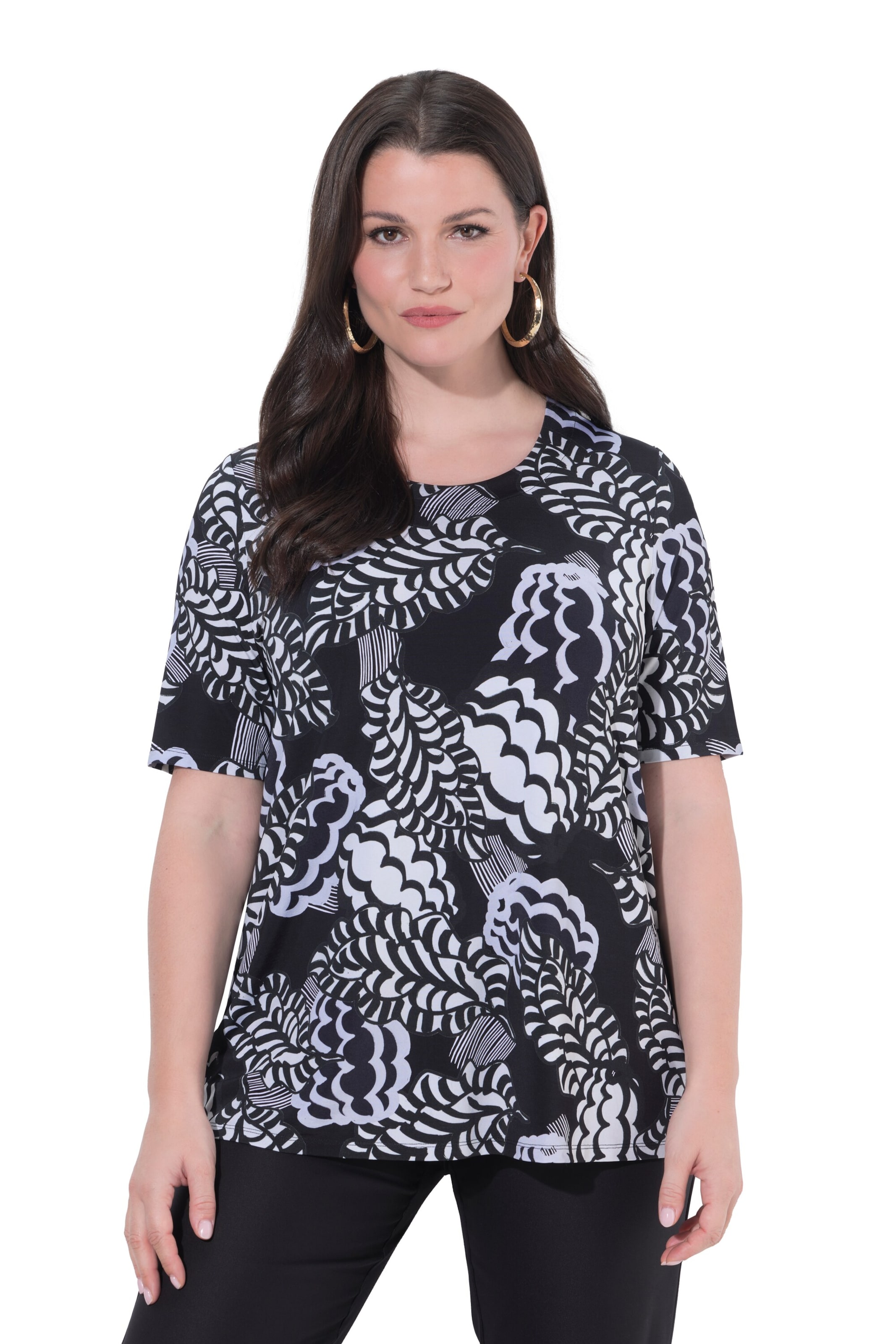 Ulla Popken Shirt in Black: front