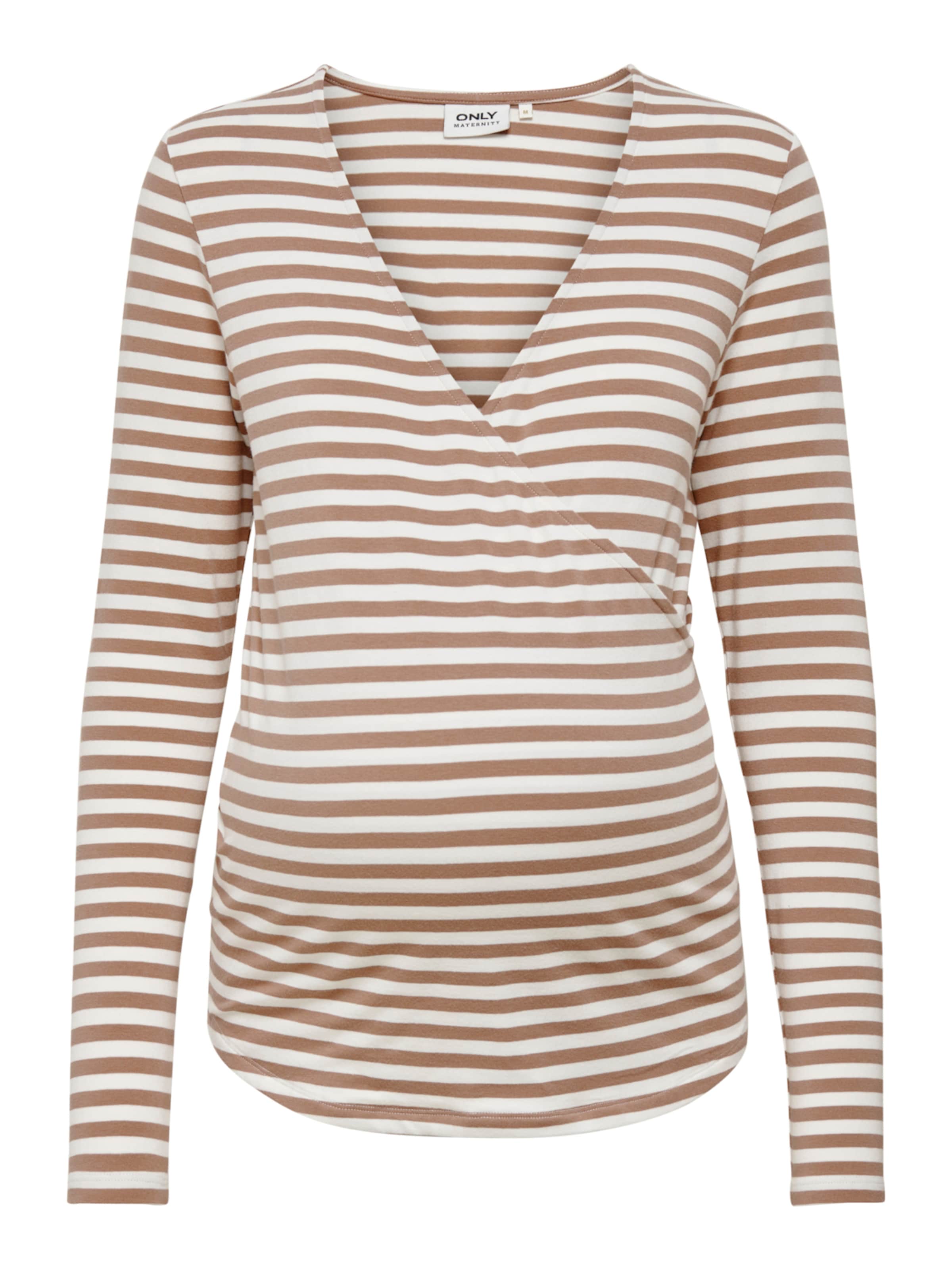 Only Maternity Tričko 'Joy' – hnědá