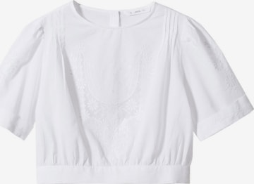 MANGO Блуза 'Rosie' в бяло: отпред