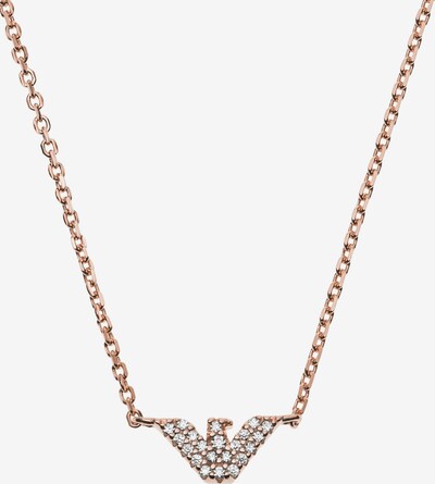Emporio Armani Kette in rosegold / transparent, Produktansicht