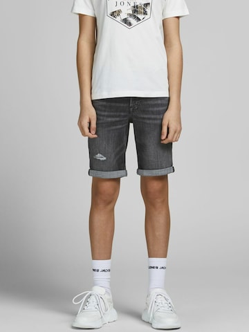 Jack & Jones Juniorregular Traperice - crna boja: prednji dio