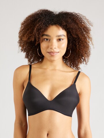 SLOGGI T-shirt Bra 'Soft ADAPT' in Black: front