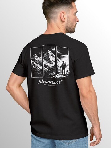 Neverless Shirt 'viva la monte' in Black