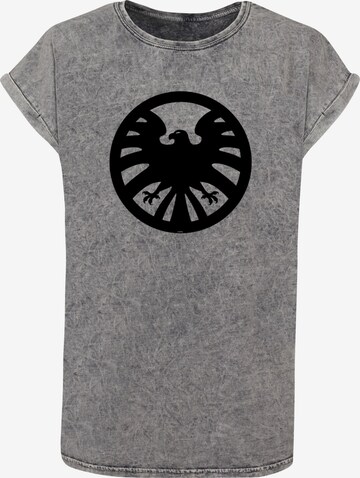 ABSOLUTE CULT Shirt 'Captain Marvel - Nick Fury' in Grey: front