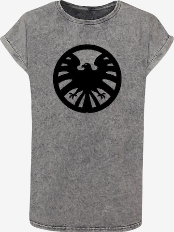 ABSOLUTE CULT T-Shirt 'Captain Marvel - Nick Fury' in Grau: predná strana